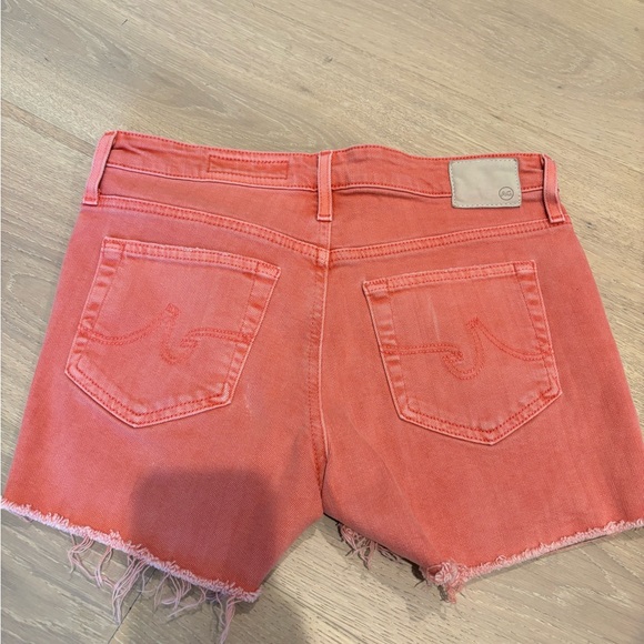 AG coral colored Jean shorts - Picture 2 of 4